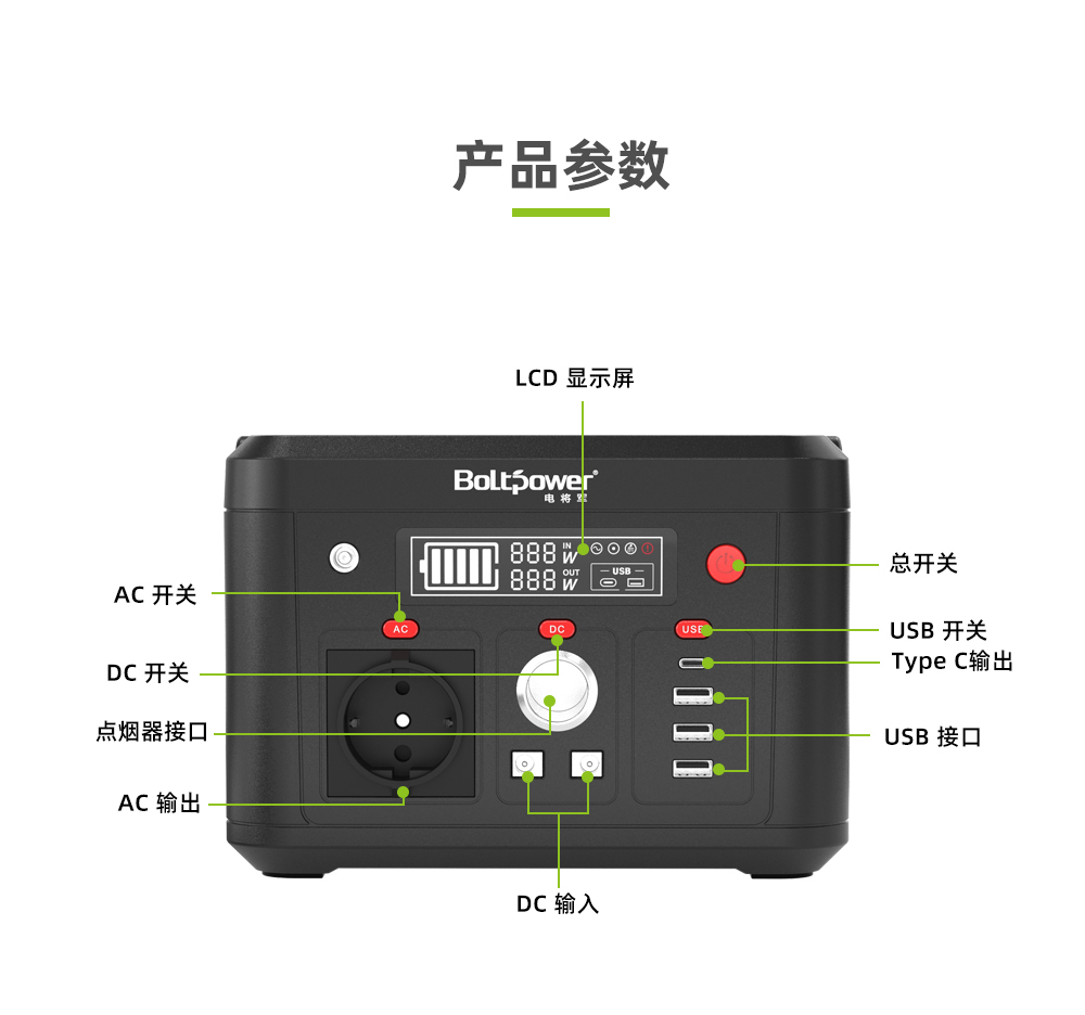 新葡萄新京BP030A 300W便携式储能电源03